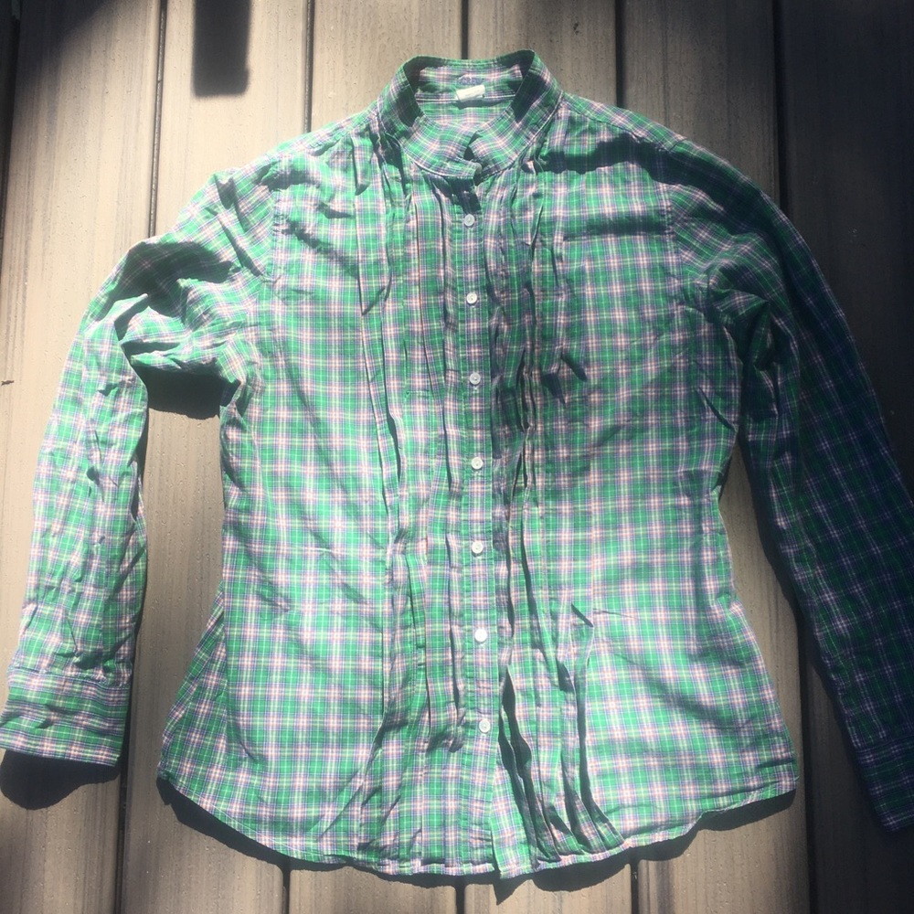 J CREW CLASSIC FIT GINGHAM/PLAID SHIRT